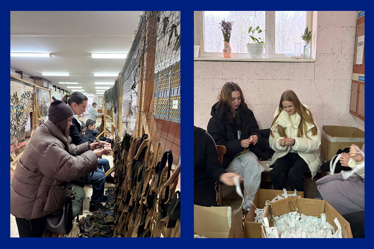 Студентська рада ХНУ долучилася до виробництва маскувальних сіток